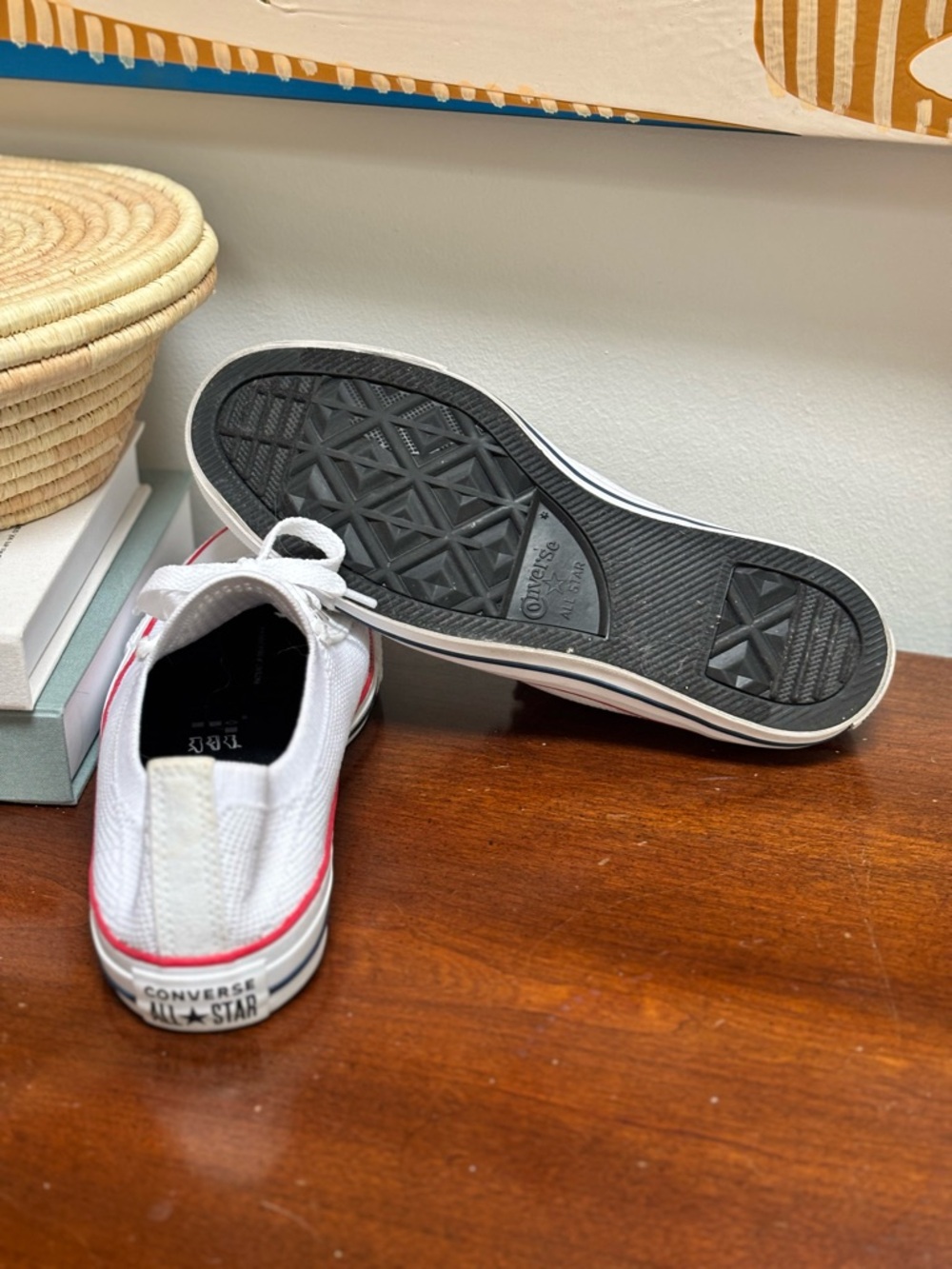 Converse All Star Low Knit White Sneakers Size 7 Men 9 Women EU 40 - Picture 4 of 5